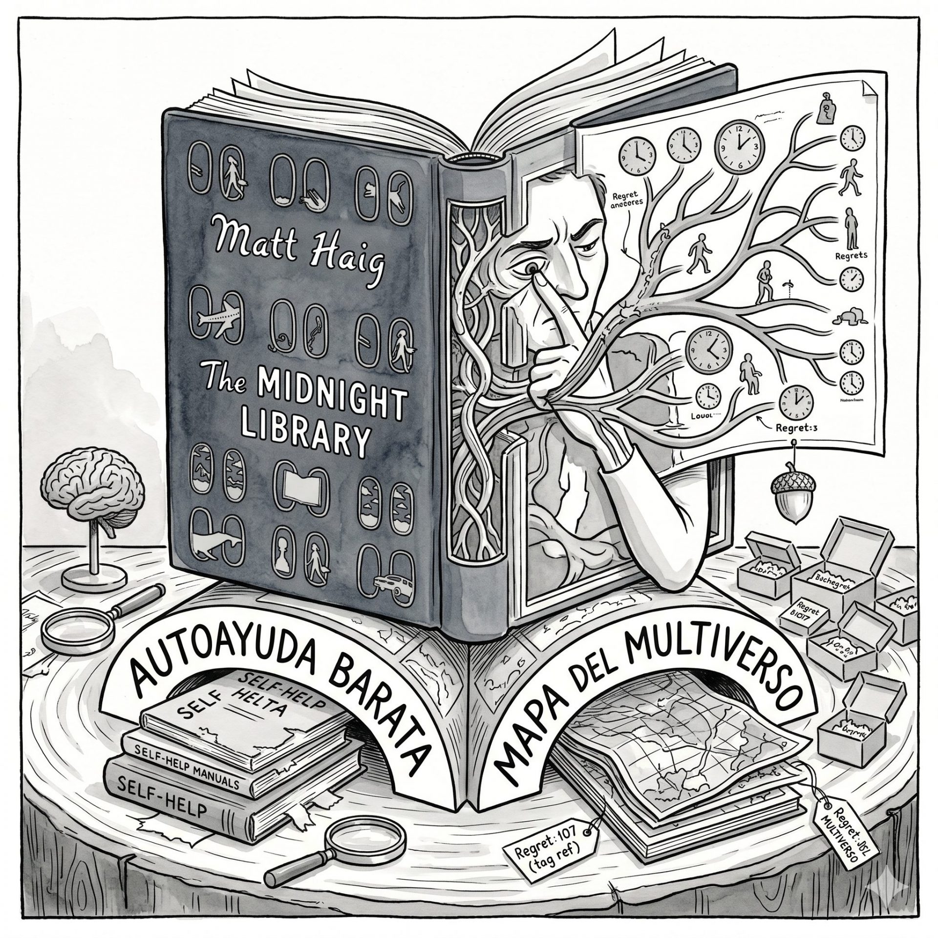 The Midnight Library: ¿Autoayuda barata o el mapa del multiverso? 1 Gemini Generated Image 13oc5e13oc5e13oc